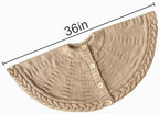 Knit Christmas Tree Skirts, Neutral Tree Skirt, Cozy Christmas Decorations - Image 2
