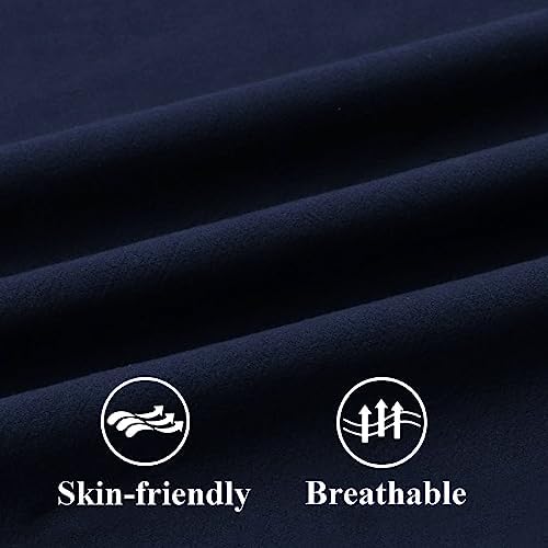 ZWJD Pillow Covers 20x20 Set of 2 Navy Throw Pillow Covers with Fringe Chic Cotton Decorative Pillows Square Cushion Covers for Sofa Couch Bed Living Room Farmhouse Boho Decor - Image 4