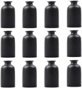 Black Bud Vases Set of 12 - Mini Black Ceramic Vase for Flowers, Small Modern Bud Vase for Table Decor, Boho Centerpiece for Home Decor, Centerpieces in Bulk for Wedding, Table, Party Decor by QIANLING