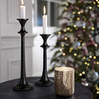 Black Iron Taper Candle Holder - Set of 3 Decorative Candle Stand - Image 4