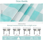 Cupuamon Fabric Checkered Table Runner 12 Pack Waterproof Gingham Table Runner 14W x 108L Buffalo Check Table Runners for Parties Kitchen Dining Wedding Banquet (Aqua and White) - Image 4