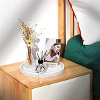 Emibele Vanity Tray, White Round Trays for Bathroom Bedroom Countertop - Image 6