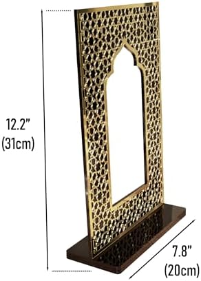 iwa concept Islamic Mihrab Acrylic Tabletop Decor - Arabic Calligraphy Mirror Effect Shelf Art - Modern Ramadan & Eid Home Decoration - Elegant Muslim Gift for Desk & Bookshel - Image 4