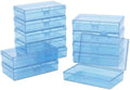 LJY 12 Blue Rectangular Plastic Boxes, 5.3 x 3.1 x 1.2 in for Coins by LJY