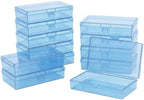 LJY 12 Blue Rectangular Plastic Boxes, 5.3 x 3.1 x 1.2 in for Coins by LJY