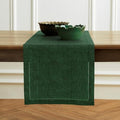 Solino Home 100% Pure Linen Dining Table Runner Green, Milan 14 x 132 in by SolinoHome