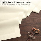 Classic Linen™ by D'Moksha, Ivory Table Runner 72 Inches Long, 100% Pure Linen, 14 x 72 Inch Table Runner for Dresser, Dining- Fall, Weddings, Outdoor Hosting - Image 2