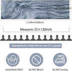 12 Pack Dusty Blue Cheesecloth Table Runner, 35x120 Inch Spring Boho Gauze Table Runner 10Ft Long Rustic Sheer Blue Cheese Cloth Table Decor for Wedding Party Baby Shower Christmas - Image 2