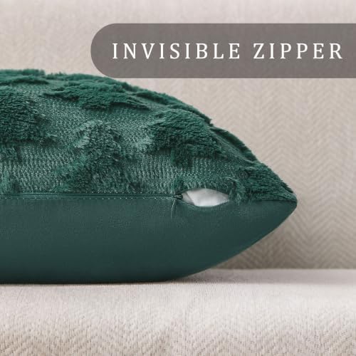 DFXSZ Christmas Tree Pillow Covers 24x24 Set of 2 Christmas Decor Green - Image 4