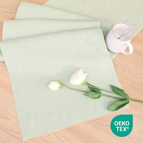 Linen Table Runner 90 Inches Long, 100% French Linen Table Runners - Image 4