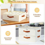 Foyego Cup and Mug Storage Box, Beige - Image 3