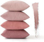 MIULEE Decorative Pillow Covers 18x18 Inch Set of 4 Aesthetic Pink - Image 6