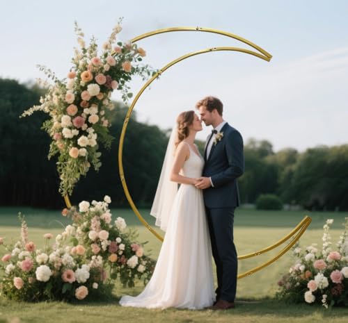 Moon Arch Stand Half Crescent Metal Backdrop for Wedding Party Decor - Image 2