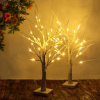 4 Pack 2FT Lighted Birch Tree with Timer for Christmas Decorations Indoor - Image 6