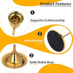 Metal Candle Holders for Candlesticks Taper Candlestick Holders Set Vintage Decorative Centerpiece Candelabra Tall Candle Stands (Gold, 2 Sets (6 pcs)) - Image 4