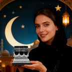 Resin Kaba Replica Decor - Sliver Black Islamic Prayer House Building Model - Image 6