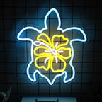 Sea Turtle Neon Sign Hibiscus LED Neon Lights for Wall Bedroom Bar Decor - Image 3