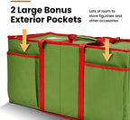 Holiday Cheer Premium Christmas Ornament Storage – Christmas Storage Container Perfect for Holiday Decorations and Ornament Storage Box – Fits 128 Holiday Ornaments – Tear-Proof Fabric - Image 4