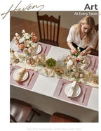 Leetaltree Woven Vinyl Placemats Set of 12,Pink Iridescent - Image 2