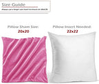 Nestl Throw Pillow Covers, Cozy Velvet Decorative Outdoor Pillow Covers 20X20 Inches, Soft Solid Cushion Covers for Sofa, Bed and Car, Set of 4 - Light Pink - Image 2