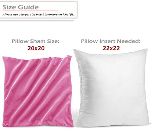 Nestl Throw Pillow Covers, Cozy Velvet Decorative Outdoor Pillow Covers 20X20 Inches, Soft Solid Cushion Covers for Sofa, Bed and Car, Set of 4 - Light Pink - Image 2