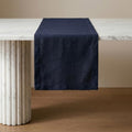 Solino Home 100% Pure Linen Table Runner Navy Long, Fete 14 x 108 in by SolinoHome