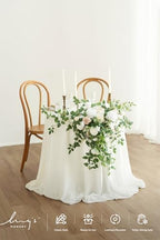 Ling's moment 2 Pack White Floral Garland Wedding Arch Flowers - Image 4