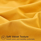 Mecatny Velvet Decorative Throw Pillow Covers 20x20 Set of 4 Orange/Yellow - Image 3
