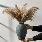 SIDUCAL Ceramic Vintage Flower Vase | 9 Inch Large Pottery Rustic Farmhouse Boho Vase for Home Decor, Table, Living Room, Bathroom, Coffee Desk, Shelf, Mantel Decoration, Wedding, Bronze - Image 7