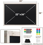 SELEAD Magnetic Chalkboard Words Sign - 24" x 36", White Wood Frame - Image 7