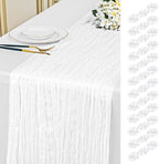 12 Pack White 10Ft Cheesecloth Table Runner by Unknown