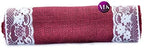 VDS Pack of 12, Burlap Table Runner with White Lace Edge, 100% Natural Jute Rustic Hessian Table Cloth Centerpiece for Wedding Birthday Party Banquet Table Decoration (Size 12X108 Inch)(Maroon) - Image 4