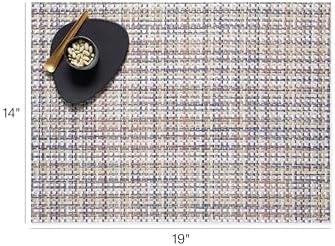 Chilewich Basketweave Placemats, Woven Rectangle Placemats Set of 4 - Image 2