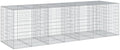 vidaXL Gabion Basket with Cover 137.8"x39.4"x39.4" Galvanized Iron by vidaXL