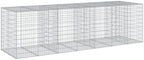 vidaXL Gabion Basket with Cover 137.8"x39.4"x39.4" Galvanized Iron by vidaXL