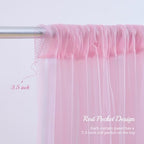 10x10ft Pink Tulle Backdrop Curtain with Lights String for Parites, Sheer Backdrop Drapes for Baby Shower Wedding Birthday Party Photo Shoot Decorations - Image 7