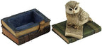 US 4.5 Inch Collared Scops Owl on Books Decorative Trinket Box, Brown - Image 2