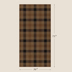 JTJ Easy Jute 3x6 Runner Rug, Brown & Black Plaid Farmhouse Runner for Kitchen, Hallway & Entryway, Washable Non Slip Low Pile Rug, Rustic Woven-Look Floor Mat for Mudroom, Bedroom & Living Room - Image 2