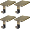 4 Pcs Christmas Stocking Holder for Mantel Fireplace Metal Stocking Hangers Hanging Hooks Heavy Duty Weighted Stocking Holder Bases for Xmas Shelf Fireplace Stair Decor (4, Bronze) by ARCHCRTC