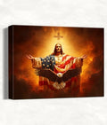 July 4th Patriotic Canvas Wall Art 4th of July USA Decorations American Flag and Eagle Painting Inspirational Picture Wall Decor Independence Day Home Decor 16x24in by HomeifHue