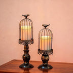 2PCS Iron Birdcage Candle Holder Decorative for Weddings Home Vintage Detachable Centerpieces Tables Hanging Outdoor Indoor Courtyard by Unknown