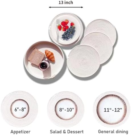5-Piece Round Cotton Rope Placemats & Holder, Warm Ivory - Image 6