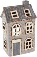 Shudehill Giftware Village Pottery Ceramic Tealight Holder Brick Houses Grey Neutral Collection - Tiled Chateau, Lilac, or Dormer House (Brick Lilac) by Shudehill+Giftware