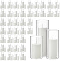 Shihanee 240 Pcs Pillar Candles & Glass Cylinder Holders Set,White by Shihanee