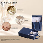 40 pcs paper boxes 9 x 9 x 3.5 cm, blue luxury gift storage, jewelry gift storage box for earrings necklaces bracelets rings - Image 4