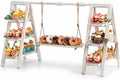 Beeveer 3 Tier Wood Ladder Cupcake Stand Serving Tray, White by Beeveer