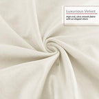Nestl Throw Euro Pillow Covers, Cozy Velvet Decorative Pillow Covers 26x26 Inches, Soft Solid Couch Pillow Case for Sofa, Bed and Car, Set of 4 - Off White - Image 5