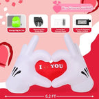 COMIN 6.2FT Valentine's Day Inflatables Heart Hands Yard LEDs Decor - Image 6
