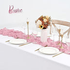 30 Pack Pink Table Runner 10Ft Cheesecloth Table Runner Boho Gauze Table Runner Long Cheese Cloth Table Runner Romantic Sheer Fabric Table Runners for Wedding Party Bridal Shower - Image 7