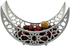 Moon Star Dinner Plate Tray Fruit Plate Ramadan Decoration, Eid Mubarak Moon Star Serving Tray Tableware Dessert Food Storage Container for Islam Muslim Party Festival Table Decor - Image 2
